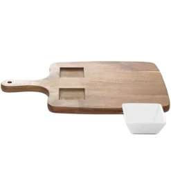 HOMLA Taca Mooka Z Dwoma Miseczkami 38.5X26 Cm New
