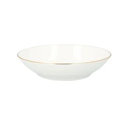 HOMLA Talerz Auro Gleboki Ze Zlota Obwodka 21 Cm Bialy Clearance