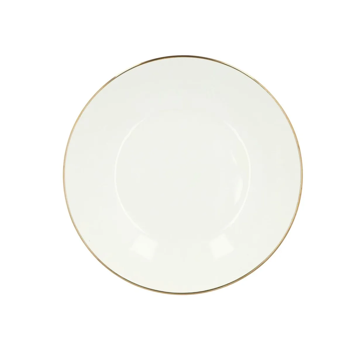 HOMLA Talerz Auro Gleboki Ze Zlota Obwodka 21 Cm Bialy Clearance