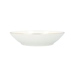 HOMLA Talerz Auro Gleboki Ze Zlota Obwodka 21 Cm Bialy Clearance