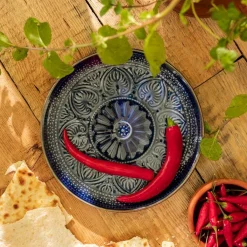 HOMLA Talerz Indie Obiadowy 27 Cm Granatowy Sale