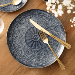 HOMLA Talerz Indie Obiadowy 27 Cm Granatowy Sale