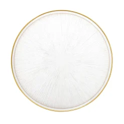 HOMLA Talerz Monze Transparentny Ze Zlota Obwodka 28 Cm Sale