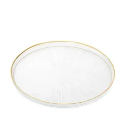HOMLA Talerz Monze Transparentny Ze Zlota Obwodka 28 Cm Sale
