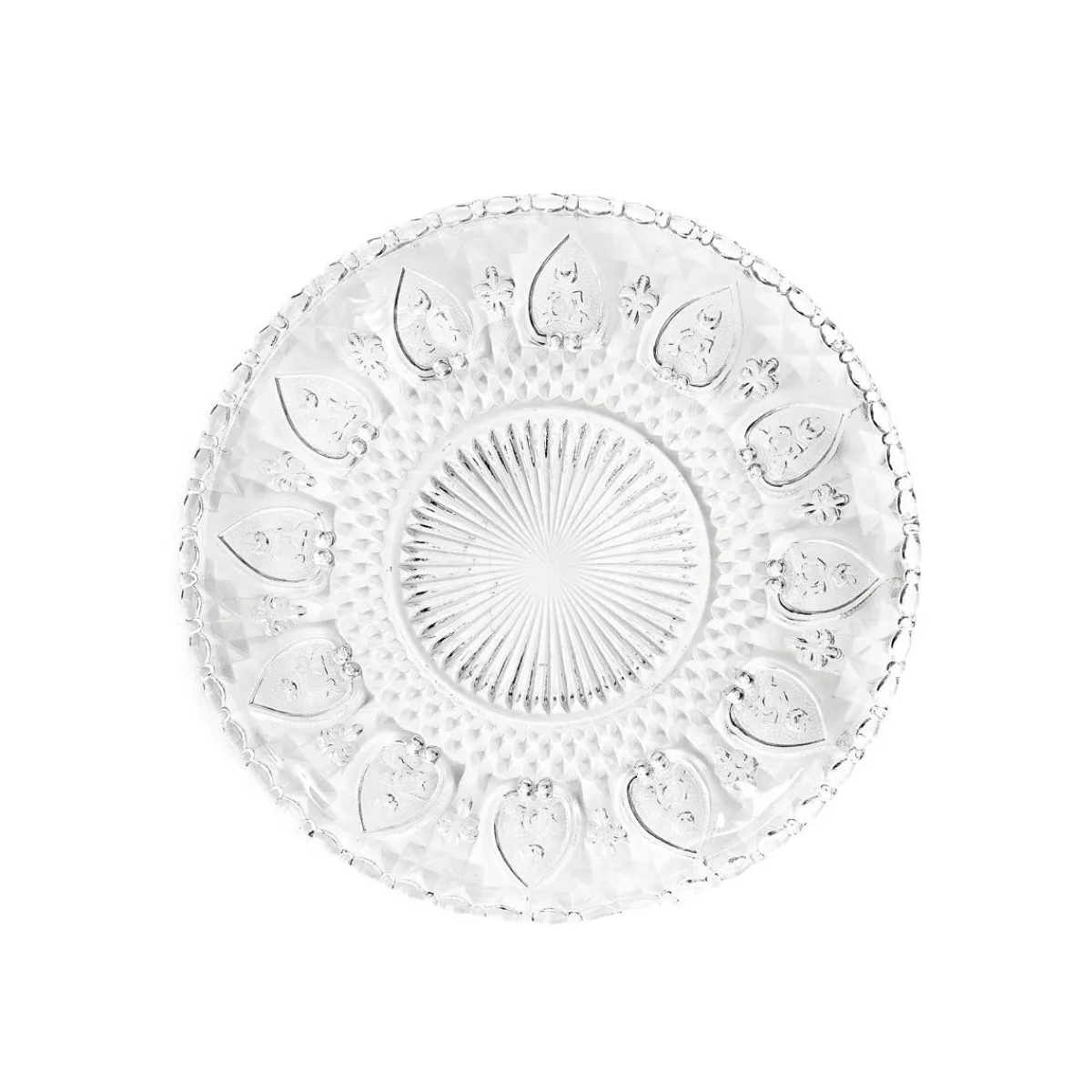 HOMLA Talerz Moselle Wzorzysty Transparentny 17 Cm Clearance