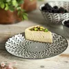 HOMLA Talerz Navia Deserowy Czarny W Listki 19 Cm Hot