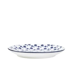 HOMLA Talerz Navia Deserowy Granatowy W Kwiatuszki 19 Cm Clearance