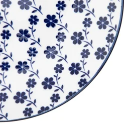 HOMLA Talerz Navia Deserowy Granatowy W Kwiatuszki 19 Cm Clearance