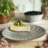 HOMLA Talerz Navia Obiadowy Czarny W Listki 27 Cm Sale