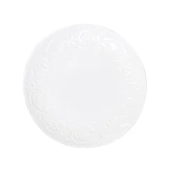 HOMLA Talerz Sylia Deserowy Z Ornamentem 21 Cm Bialy Online