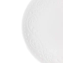 HOMLA Talerz Sylia Obiadowy Z Ornamentem 27 Cm Bialy Best