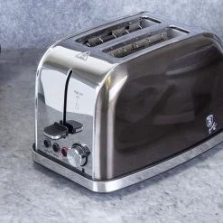 BERLINGER HAUS Toster Metallic Black 2-Kanapkowy 750-850 W Czarny Hot