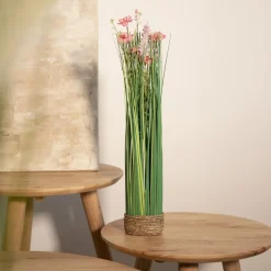 HOMLA Trawa Polly Z Rozowymi Kwiatuszkami 55 Cm Discount