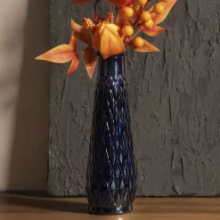HOMLA Wazon Archie Szklany Granatowy 6,5X22 Cm New