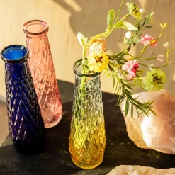 HOMLA Wazon Archie Szklany Ombre Granatowo-Zolty 6,5X22 Cm Discount