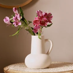 HOMLA Wazon Cairo Ceramiczny 15X14,5X18 Cm Bialy Sale