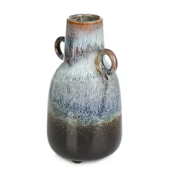 HOMLA Wazon Lave Ceramiczny Z Uszami Niebieski 14X14X24 Cm Discount