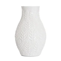 HOMLA Wazon Natto Ceramiczny Z Tloczeniami Ecru 15X15X24 Cm Hot