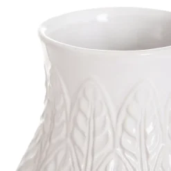 HOMLA Wazon Natto Ceramiczny Z Tloczeniami Ecru 15X15X24 Cm Hot
