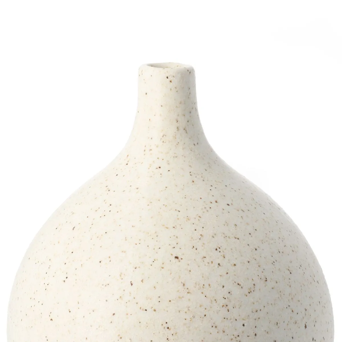 HOMLA Wazon Novo Okragly W Kropki 15X15X21 Cm Ecru Sale