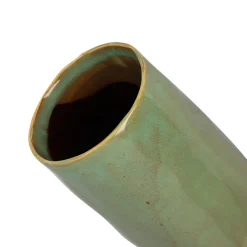 HOMLA Wazon Rona Ceramiczny 10X10X24 Cm Zielony Discount