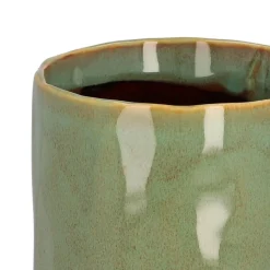 HOMLA Wazon Rona Ceramiczny 10X10X24 Cm Zielony Discount