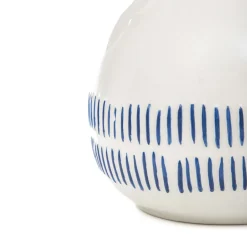 HOMLA Wazon Serena Ceramiczny Z Niebieskimi Kreseczkami 13X13X15 Cm Discount