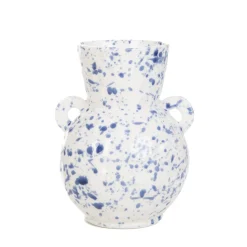 HOMLA Wazon Serena Z Uszami W Niebieskie Plamki 15,5X14X20 Cm Online