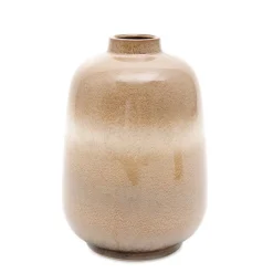 HOMLA Wazon Soleto Ceramiczny Bezowy 15,5X15,5X22 Cm Clearance