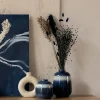 HOMLA Wazon Soleto Ceramiczny 15X5X22,4 Cm Granatowy Discount