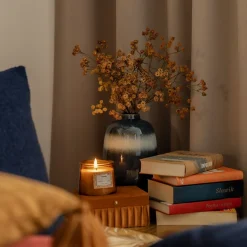 HOMLA Wazon Soleto Ceramiczny 15X5X22,4 Cm Granatowy Discount