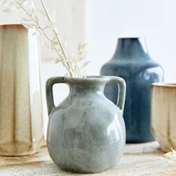 HOMLA Wazon Stelo Ceramiczny Z Uchwytami 13X13X15 Cm