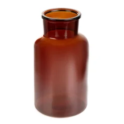 HOMLA Wazon Tenno Szklany Brazowy 14,5X14,5X25,5 Cm Clearance