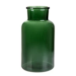 HOMLA Wazon Tenno Szklany Zielony 14,5X14,5X25,5 Cm Hot