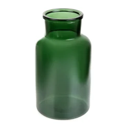 HOMLA Wazon Tenno Szklany Zielony 14,5X14,5X25,5 Cm Hot