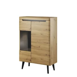 HOMLA Witryna Nordi! Dab Artisan 90X134X40 Cm Naturalny Sale