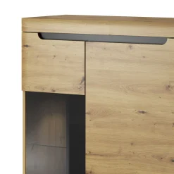 HOMLA Witryna Nordi! Dab Artisan 90X134X40 Cm Naturalny Sale
