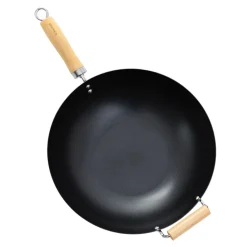 HOMLA Wok Sydney Z Drewniana Raczka 32 Cm Czarny Best