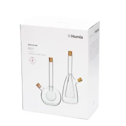 HOMLA Zestaw Butelek Best Na Ocet I Oliwe, 2 Szt. 21 Cm Przezroczysty Discount