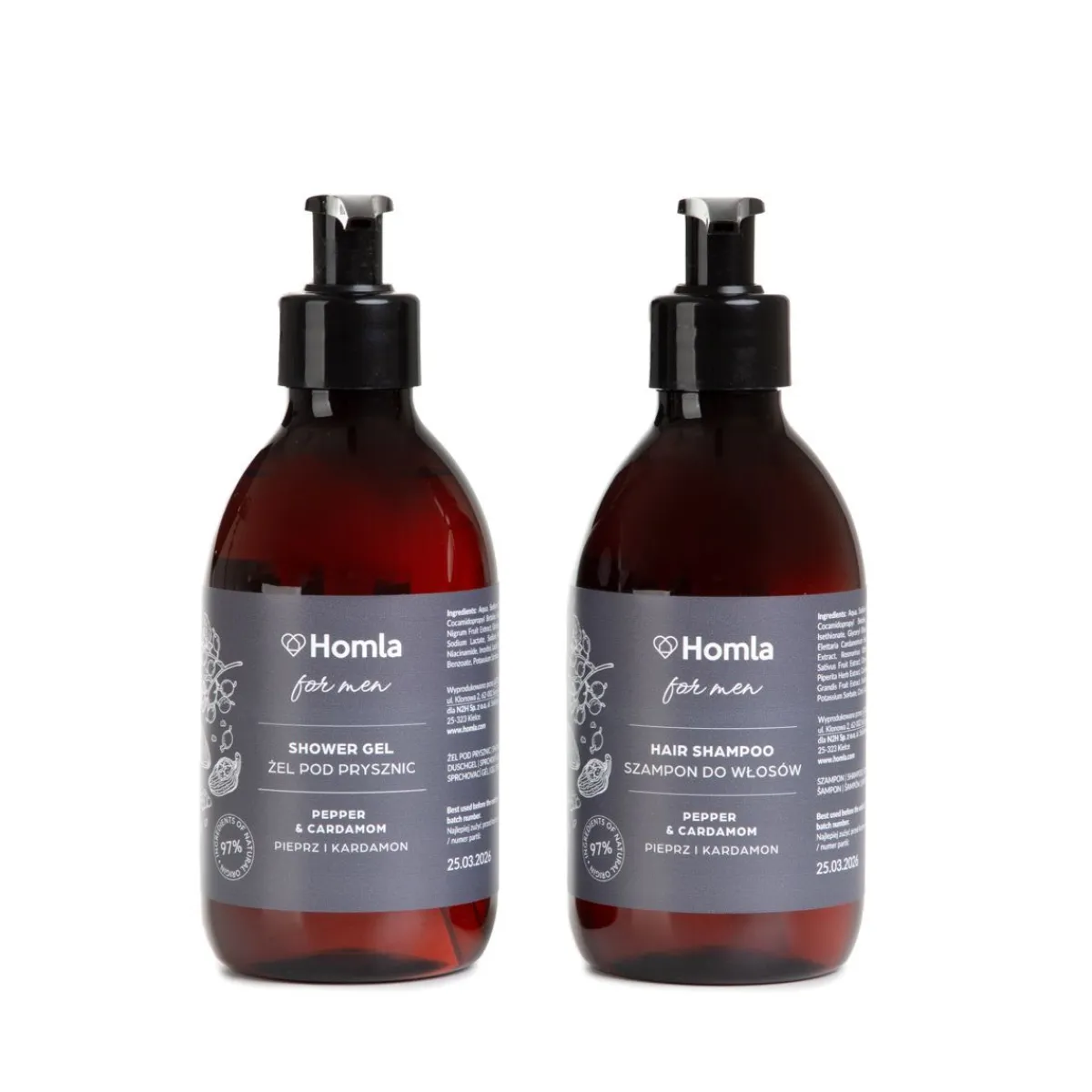 HOMLA Zestaw Dla Mezczyzn Men`S Cosmetics Set Pepper & Cardamon Pieprz I Kardamon Discount
