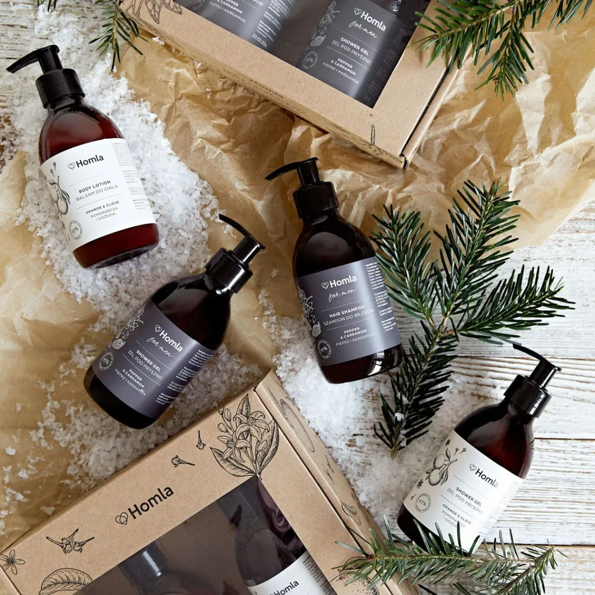 HOMLA Zestaw Dla Mezczyzn Men`S Cosmetics Set Pepper & Cardamon Pieprz I Kardamon Discount