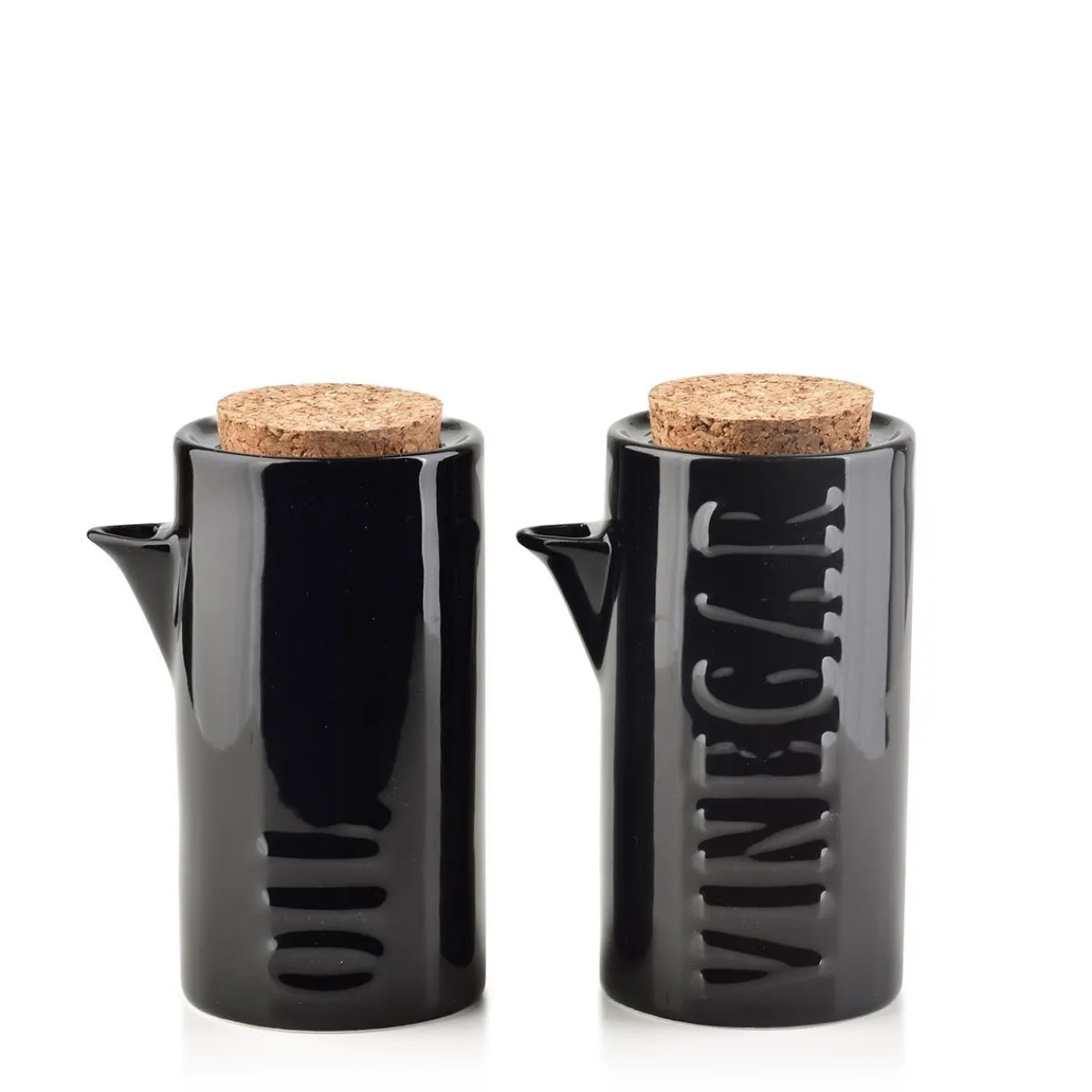 COOKINI Zestaw Karafek Modern Life Porcelanowych 2X200 Ml Czarny