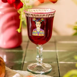 HOMLA Zestaw Kieliszkow Frida Kahlo Fuksjowych, 2 Szt. 0.18 Hot