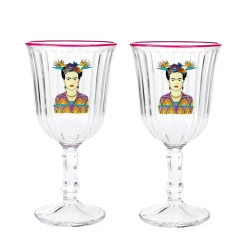 HOMLA Zestaw Kieliszkow Frida Kahlo Fuksjowych, 2 Szt. 0.18 Hot