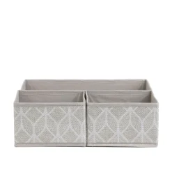 HOMLA Zestaw Koszy Do Przechowywania Hadria Bezowych 2X6 Cm X 6 Cm X 10 Cm Discount