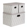 HOMLA Zestaw Koszy Do Przechowywania Nola Bezowych 1X39X27X17 Cm 2X18X26X17 Cm