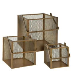 KOOPMAN Zestaw Lampionow Arlon Ch 3 Szt. Zloty Clearance