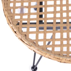 HOMLA Zestaw Mebli Leuca Boho Plecione Naturalne Z Dwiema Poduszkami 3 Szt. Naturalny Best