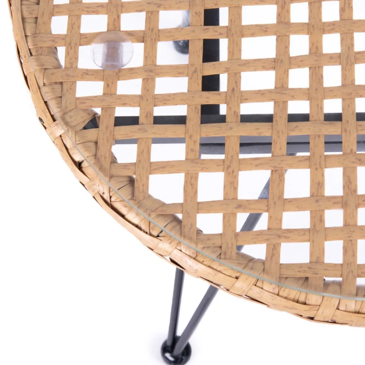 HOMLA Zestaw Mebli Leuca Boho Plecione Naturalne Z Dwiema Poduszkami 3 Szt. Naturalny Best