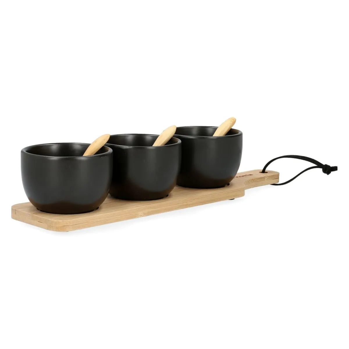 HOMLA Zestaw Miseczek Fincan Do Serwowania Ch, 3 Szt. 32X7 Cm Czarny New